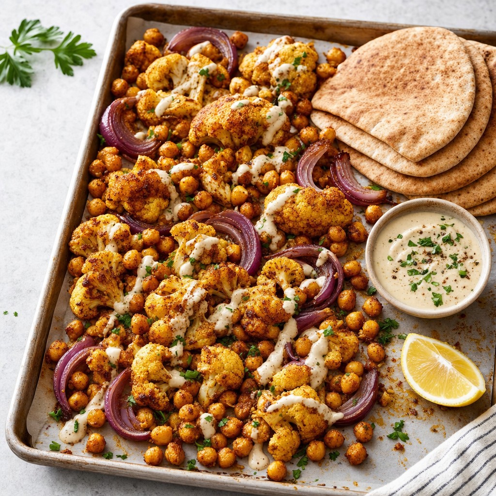 Chickpea Cauliflower Shawarma Pan recipe combo